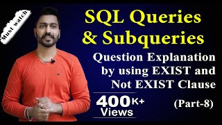 Lec66 EXIST and NOT EXIST Subqueriespart8  Database Management System [upl. by Satsok388]