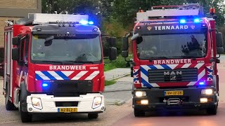 170823Opkomst Uitruk Brandweer Dokkum amp Ternaard TS 024232 amp 024234 met spoed naar Panwurk [upl. by Rhodes]