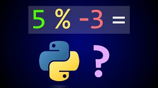 How does the mod operator handle negative numbers in Python [upl. by Jemimah341]