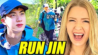 Americans React To JIN CLIMBING MT HALLASAN Run Jin Episode 1 [upl. by Graybill]