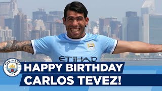 HAPPY BIRTHDAY CARLOS TEVEZ  Highlights of the Welcome to Manchester Argentinian [upl. by Ladnik]