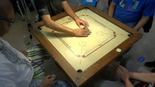 Carrom Doubles Final in French Nationals 2016 Villepinte [upl. by Aleihs]