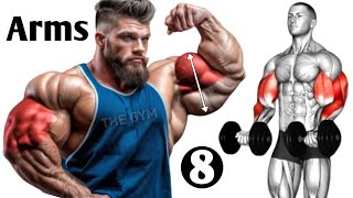 Arms Workout At Gym  8 Effective Exercises [upl. by Vinny]