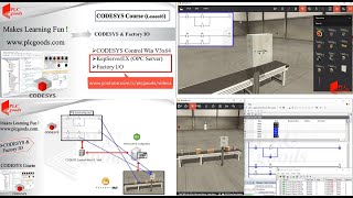 CODESYS tutorial  Connecting CODESYS with Factory IO using KepserverEX OPC server with a project [upl. by Iteerp]