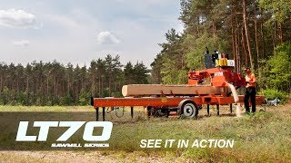 LT70 Mobile Sawmill in Action  WoodMizer [upl. by Thacker]