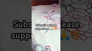 bedsheetdesign painting 🖌️🎨 bedsheet new design videoshort art viralshort trendingshorts [upl. by Gustave]