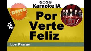 Los Parras  Por Verte Feliz  Karaoke [upl. by Mazur]