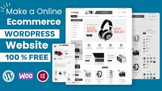 How to create WooCommerce wordpress website FREE  Create eCommerce website FREE  Make online shop [upl. by Kalli]