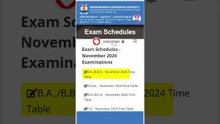 November 2024 Exam Timetable Published  MS University msuniversitytrending [upl. by Corene932]