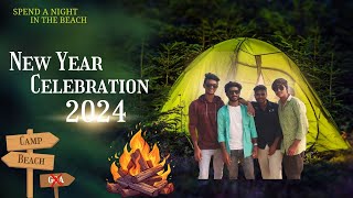 NEW YEAR CELEBRATION 2024 TravelingBoyOfficial YouTube camping beach trending viral telugu [upl. by Nirrep]