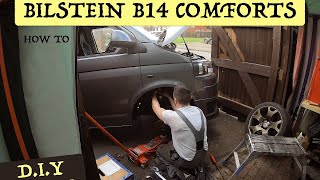 Fitting Bilstein B14 Komforts to my VW Transporter  How to DIY [upl. by Riley]