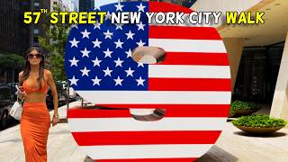 🗽New York 57th Street Walking Tour 4K  NYC Billionaires Row Midtown Manhattan  Secret Strolls [upl. by Kcirad]