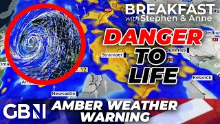 DANGER to life weather warning issued as Storm Ashley set to BATTER the UK with EXPLOSIVE winds [upl. by Cheadle425]