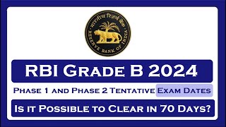 RBI Grade B Phase 1 and Phase 2 Tentative Exam Dates 2024 [upl. by Rozele]