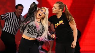 Ronda Rousey violates suspension to brutalize Alexa Bliss Raw [upl. by Dorolisa]