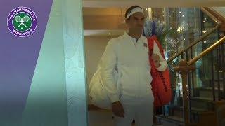 Wimbledon 2018  Roger Federer returns to Centre Court [upl. by Ophelia]