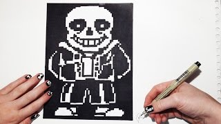 Undertale Sans  Speed Drawing Pixel Art [upl. by Scever]