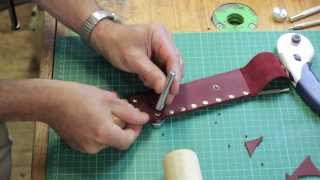 Leather Riveting a Knife Sheath [upl. by Mayne]