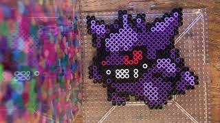 DIY Pokemon Perler Bead Crafting Ideas  Gengar [upl. by Hannasus]