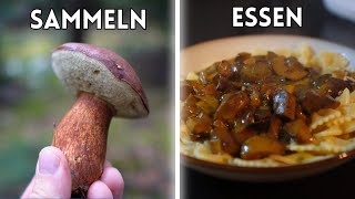 PILZE SAMMELN ZUBEREITEN und ESSEN 🍄‍🟫🍽️ [upl. by Nallij733]