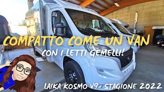 CAMPER SEMINTEGRALE COMPATTO CON LETTI GEMELLI  LAIKA KOSMO COMPACT V9 [upl. by Annahtur462]