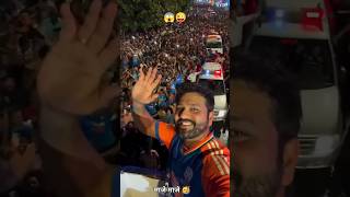 rohit sharma parade in mumbai crazycelebrationcelebration shortvideo credit to rohit sharma [upl. by Nylcaj]