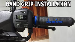 Installing Domino Hand Grip To my Nmax 155 Abs [upl. by Ttessil]