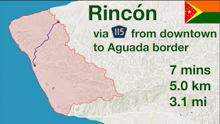 Driving in Puerto Rico  Rincón PR115 Downtown to Aguada [upl. by Robson]