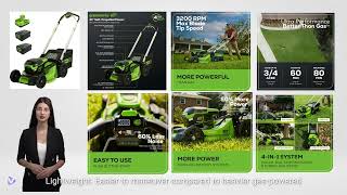 Greenworks 40V 21quot Brushless Cordless Lawn Mower [upl. by Allesor]