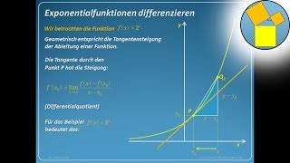 Exponentialfunktionen ableiten 2  Analysis  Rueff [upl. by Pirozzo728]