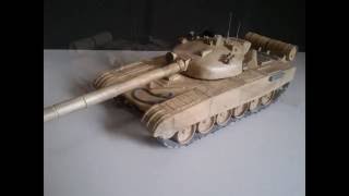 Cartonmodelismo T 72B scratchbuilt [upl. by Ute]