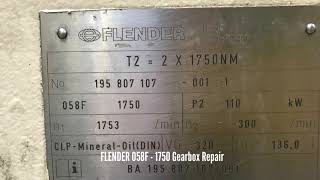 FLENDER 058F 1750 Gearbox Repair  GBS International [upl. by Einned]