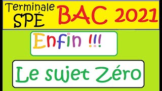 Terminale Spécialité Maths ENFIN le sujet ZERO  BAC 2021 sujet zéro [upl. by Edva]