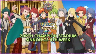 🏟 209th Champion Stadium 🏟 Sinnoh CS 4th Week 15000 Points Master Mode  Pokémon Masters EX [upl. by Recor415]