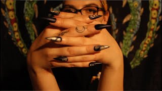 ASMR Charming Hand Movements with Whispered Visualization for Sleep Long Nails  Hand Sounds 🌚 [upl. by Gross]