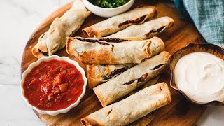 15Minute Air Fryer Chicken Taquitos Recipe [upl. by Nrevel1]