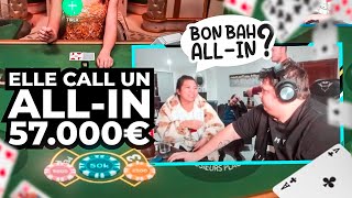 ⚠️🥶 Elle CALL un ALL IN à 57000€ en BLACKJACK  BEST OF BIDULE 93 [upl. by Tania]