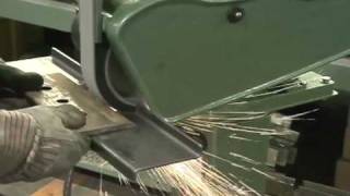 Chipper Blade Sharpening with Burr King 760 Belt Grinder [upl. by Agon]