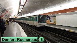 DenfertRochereau  Ligne 6  Métro de Paris  RATP MP73  2015 [upl. by Yekcor]