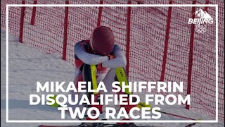 Mikaela Shiffrin disqualified from slalom and giant slalom at Winter Olympics [upl. by Iggie]