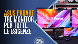 ASUS ProArt tre monitor per tutte le esigenze PA329CV PA32UCG e PA148CTV [upl. by Petta]