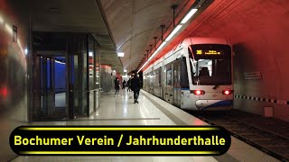 Stadtbahn Station Bochumer Verein  Jahrhunderthalle  Bochum 🇩🇪  Walkthrough 🚶 [upl. by Fanny]