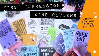 ZINES to add to your tbr list this fall • opening zine mail firstimpressions zine reviews [upl. by Eal226]