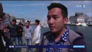 Reportage FRANCE 3 Normandie sur laccueil détudiants Indonésiens au lycée de Fecamp [upl. by Ehgit251]