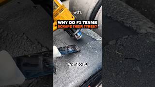 Why do F1 teams scrape their tyres🤔 [upl. by Olleina]