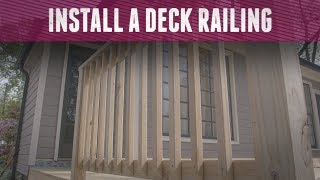 How to Install a Deck Railing  DIY Network [upl. by Eelasor626]