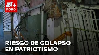 Reportan inmueble en riesgo de colapsar en avenida Patriotismo en la CDMX  Las Noticias [upl. by Ewer]