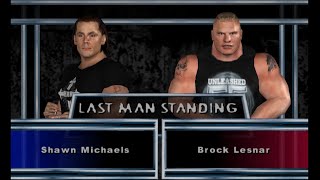 Last Man Standing Between Match Shawn Micheal amp Brock Lesnar [upl. by Repmek]