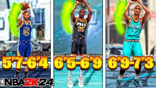 BEST JUMPSHOTS for EVERY HEIGHT  THREE POINT RATING in NBA 2K24 SEASON 4 [upl. by Ormiston]