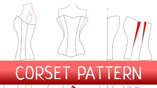 Corset Pattern How to make a corset FREE PATTERN [upl. by Annirak]